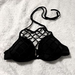 Shade and Shore Black Layered Bathing Suit Top